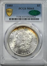 1885 Morgan Dollar $1 PCGS MS65 CAC