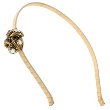 Beige Brass Star Metal Headband with Swarovski Crystals