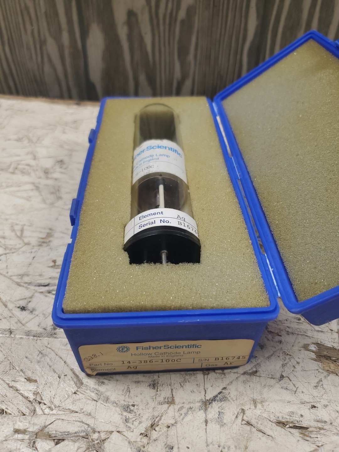 Fisher Scientific Hollow Cathode Lamp 14-386-100c Ag Silver AR Argon Gas (B433)