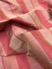 Dupioni Stripes 100% Silk Fabric 54" Wide, By Yard (211)Sold By The Yard