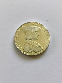 900er Silber 50 Schilling 450. Todestag Maximilians 1. Österreich 1969