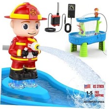 Light Red Fireman Water Pump for Kids Ages 3 - Water Table Pump