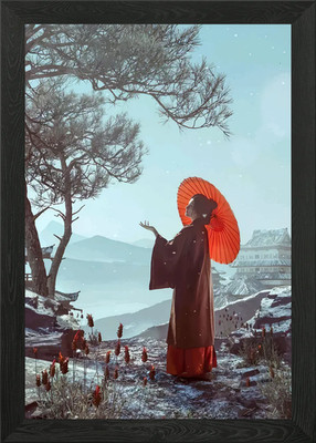Sekiro the wolf samurai Framed Wall Art Poster Canvas Print Picture