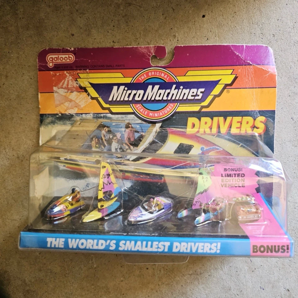 Коллекционная игрушка Galoob Micro Machines Drivers Boating #2 90-е ограниченный выпуск - Изображение 3 из 3