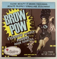 The Balm Brow Pow Eyebrow Powder in BLONDE, LIGHT BROWN OR DARK BROWN 0.04oz