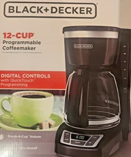 Black + Decker 12-Cup Programmable Coffeemaker, Black Clear Carafe