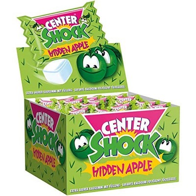 Center Shock Kaugummi Hidden Apple Extra Sauer 3er Pack 3 x 400g 100 Stück