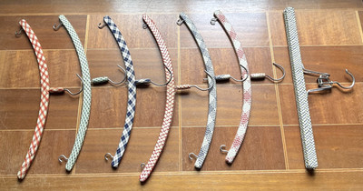 GDR clothes hangers from the 60s fabric yarn 6 shirt hangers 1 trouser hanger