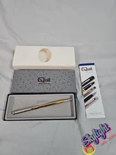 Quill Vintage Silver & Gold Ballpoint Pen USA NYSUT Logo Teachers Union NICE