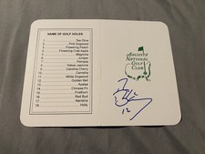 Ryan Blaney Signed Augusta National Masters Scorecard NASCAR Racing