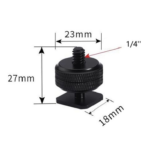 Camera Mount Cold Shoe Mount Integrated Threaded Design LED Light Adapter - Photo 9/9