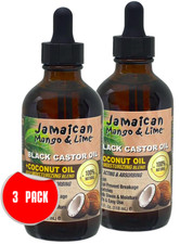 Jamaican Mango Lime Black Castor Hair Oil 2oz Strength/Moisture/Growth -2 PACK