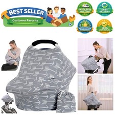Water-Resistant Baby Car Seat Canopy for Breastfeeding  Stroller Protection