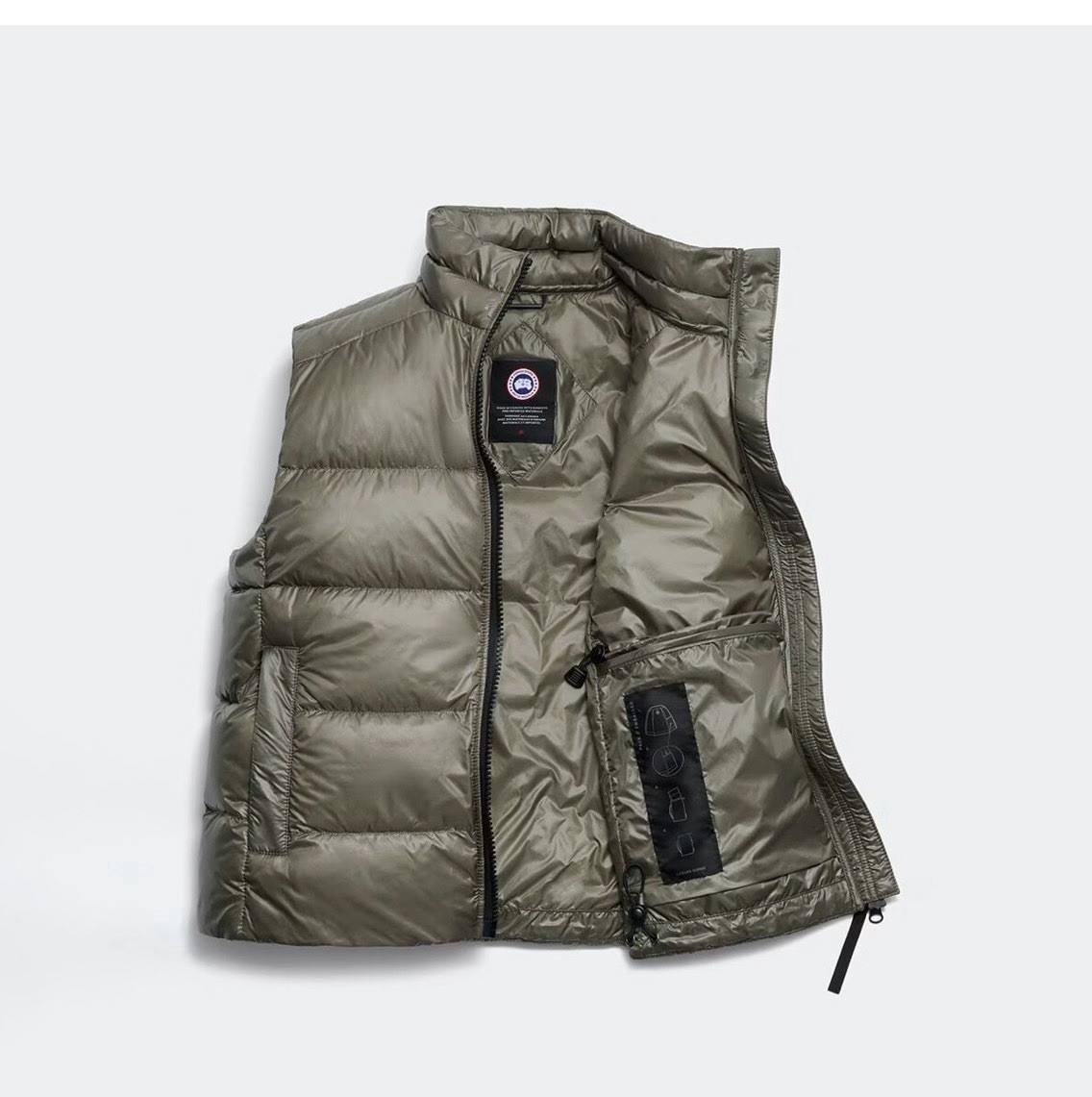 Canada Goose Smokey Sage Puffer Vest Unisex S Crofton Vest Black Label thumbnail 12