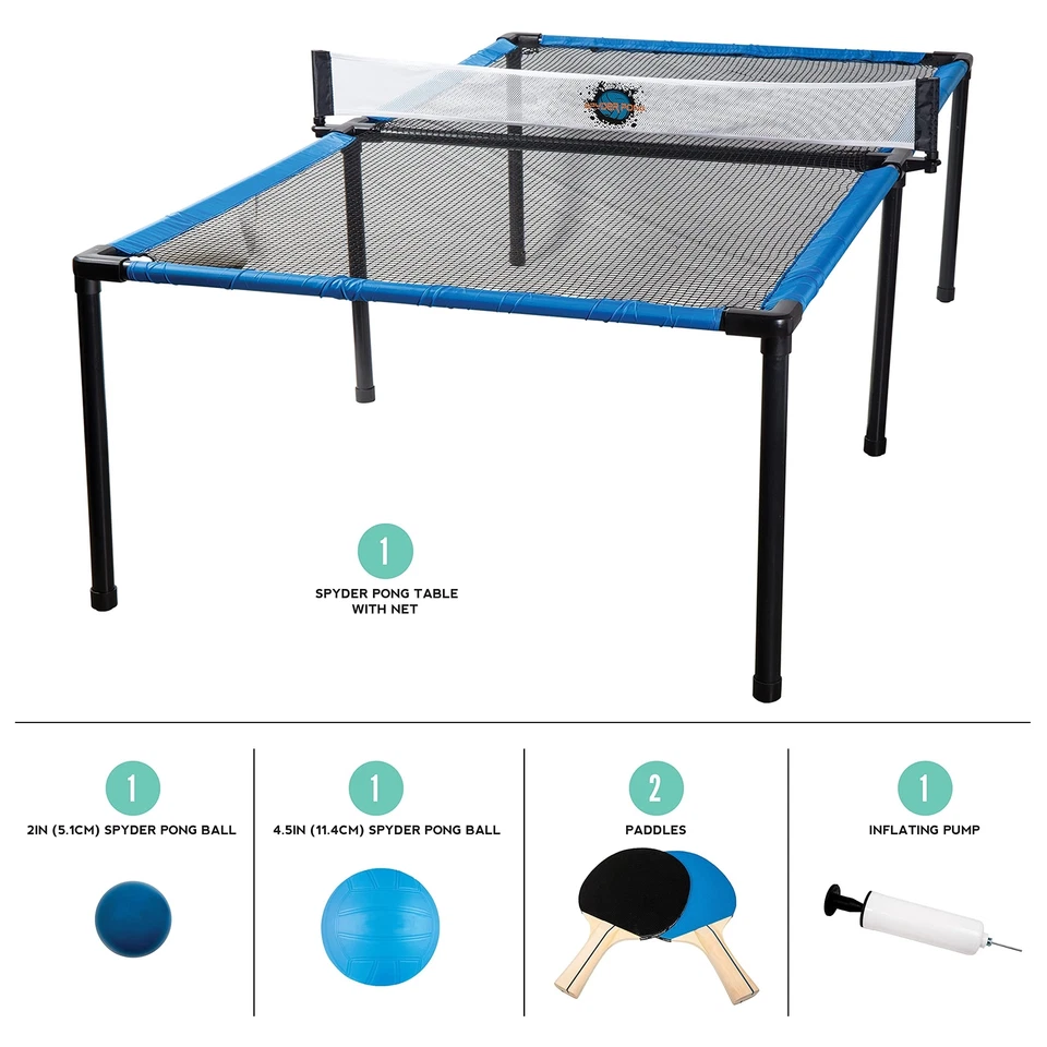 Tenis Pong Franklin Sports Spyder - Tenis de Mesa, Voleibol y 4 Cuadrados Ou... Foto 2 de 4