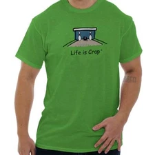 Life Is Crap Bowling Bowler Split Funny Gift Womens or Mens Crewneck T Shirt Tee