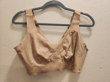 Honey Love V-Neck Bra Wirefree Beige No Pads Pullover XL 41-14