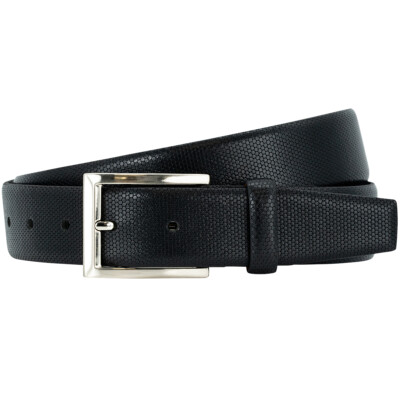 LINDENMANN Premium Handmade Ledergürtel 35 mm breit schwarz
