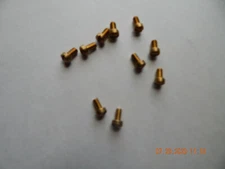 BRASS FILLISTER HEAD SLOTTED MACHINE SCREWS 12/24 x 3/8"  10 PCS. NEW