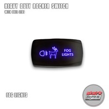 Blue Horizontal Led Rocker Switch 5 Pin Dual Light 20a 12v On Off - Fog Lights Blue Horizontal Led Rocker Switch 5 Pin Dual Light 20a 12v On Off - Fog Lights