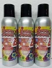 Smoke Odor Exterminator Flower Power 7 oz Large Spray Set of Three Cans