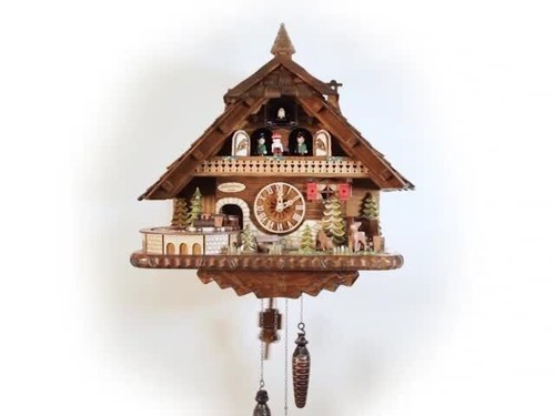 Orologio a cucù al quarzo Casa tipo Foresta Nera grande con.. EN 45110 QMT nuovo - Video 1 of 1