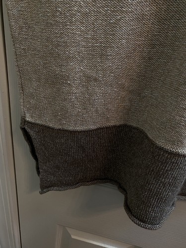 Eskandar (1) Dolphin Linen Two Tone Long Tunic Sweater - Picture 6 of 6