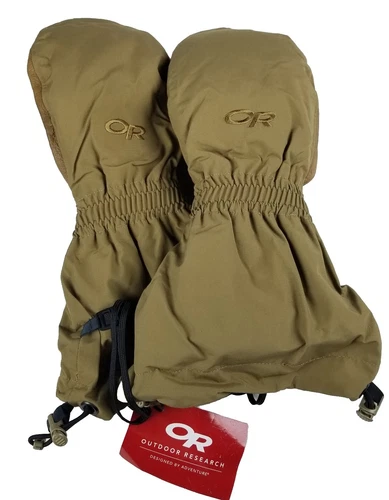 NEW WITH TAGS Outdoor Research Firebrand Mitts SMALL with Inserts Coyote Brown