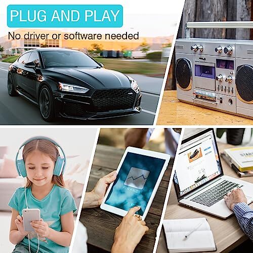 Adaptateur de Cassette Voiture Bluetooth 5.0, Auxiliaire Cassette avec Micro/Bou - Afbeelding 7 van 7