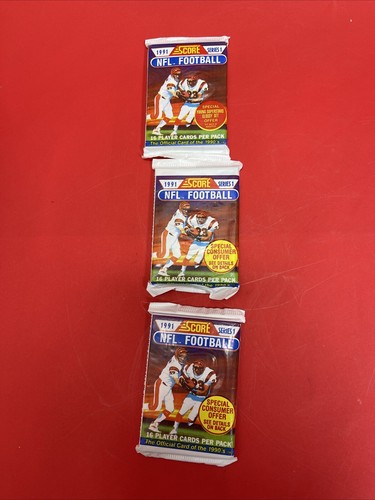 Vintage (34) 1991 Score Football Series 1 -2 16 Card Pack Lot - Bild 4 von 8