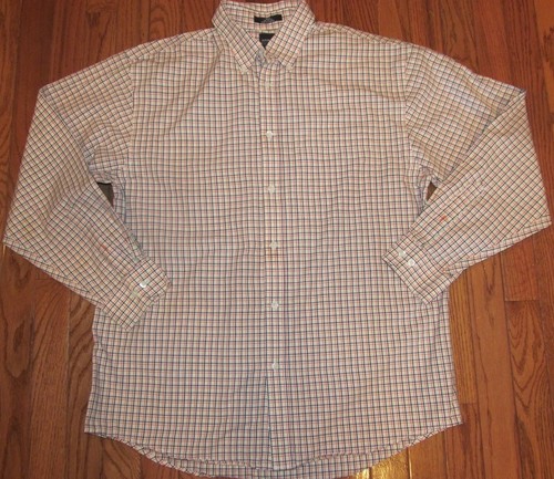 Camisa para hombre a cuadros de flecha manga larga con botones talla M 15-15,5 popelín 15 15 1/2 - Imagen 6 de 7