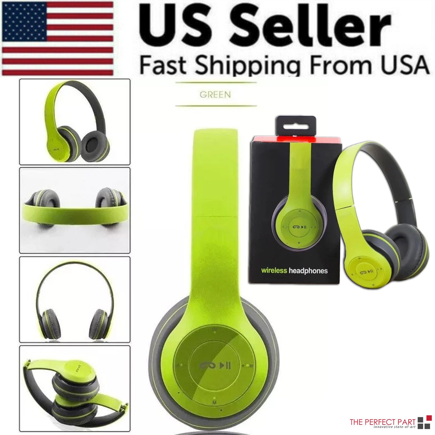 Wireless Bluetooth 5.0 Headphones Headset Over-Ear FM Radio MIC Foldable TF Card