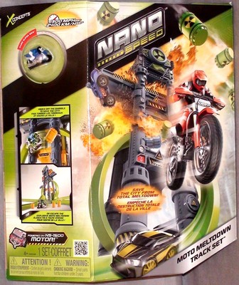 NANO SPEED MOTO  MELTDOWN BIKE-RACE-TRACK-SPIN-MASTER Age-4 & up NEW & SEALED