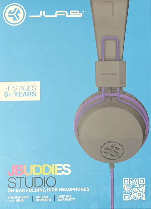 JLab JBuddies Studio On-Ear folding Kids Headphones in Purple
