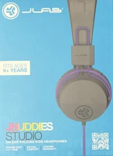 JLab JBuddies Studio On-Ear folding Kids Headphones in Purple