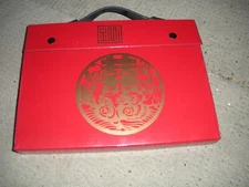 Vintage Chinese Mahjong Set Traditional 144 Tiles Mah-Jong Game Set w/ Case Box