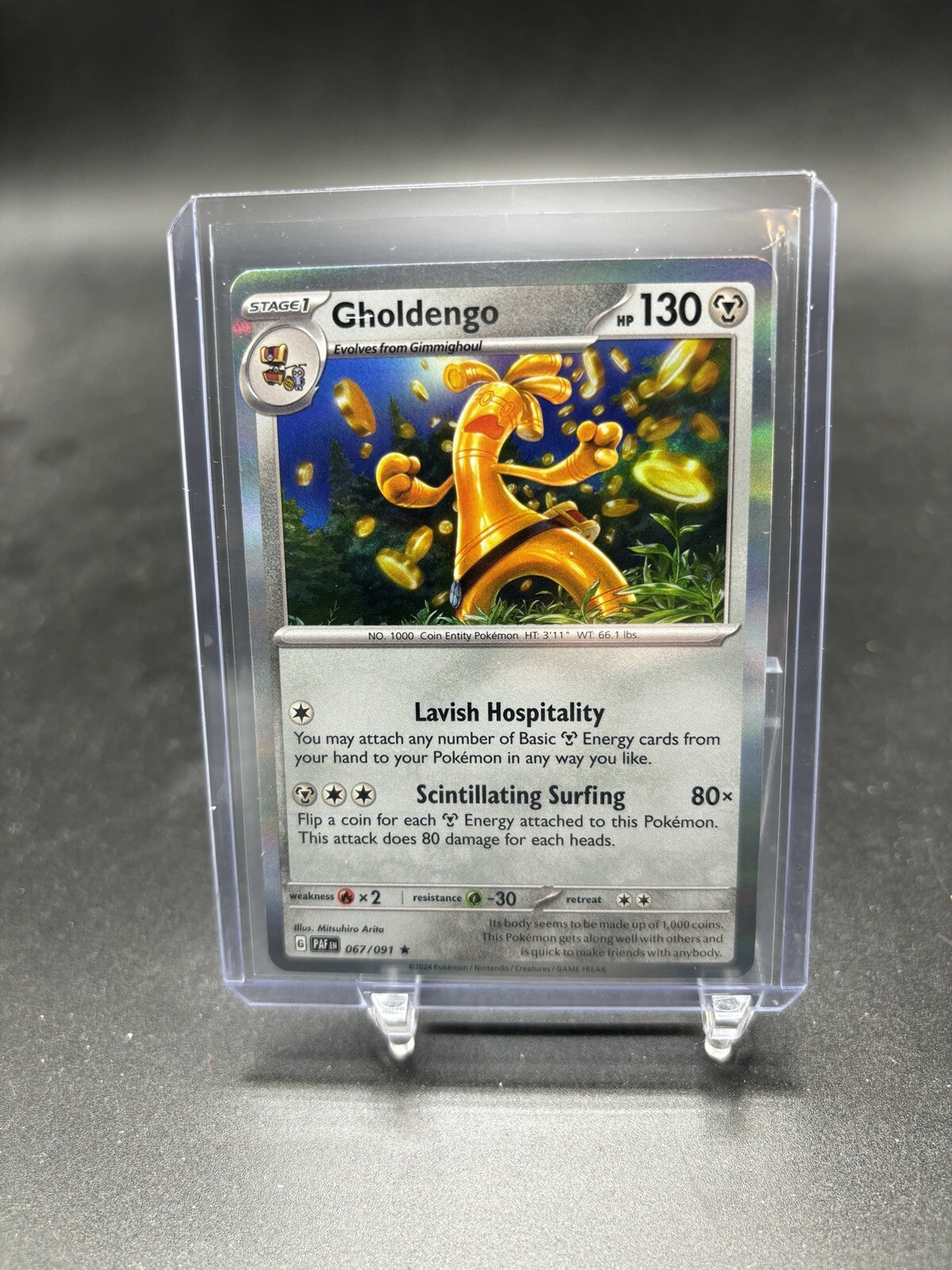 Gholdengo Pokemon TCG Paldean Fates Holo Rare 067/091