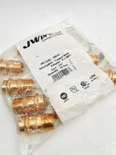 10 PK 3/4" PRESS COPPER MALE ADAPTER FITTING 50016
