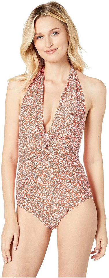 Michael Michael Kors Womens 185075 Deep V-Twist One-Piece Swimsuit Size 10 - Image 2 of 2