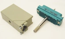 EDAC 56 Position Connector Plug & Metal Hood Cover 516 Series (Qty. Avail) NEW