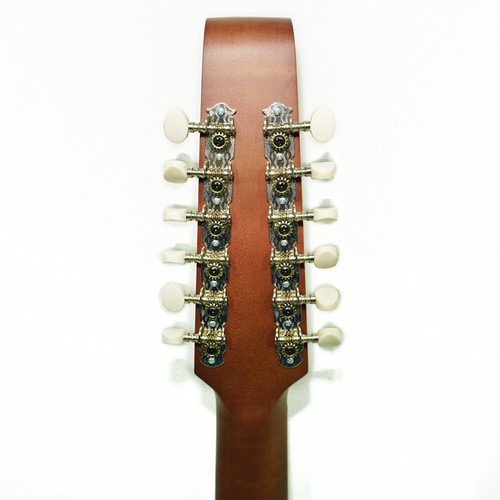Neue Akustikgitarre 12 Saiten Folk Laute Vihuela Kobza handbemalt Naturholz - Bild 4 von 11