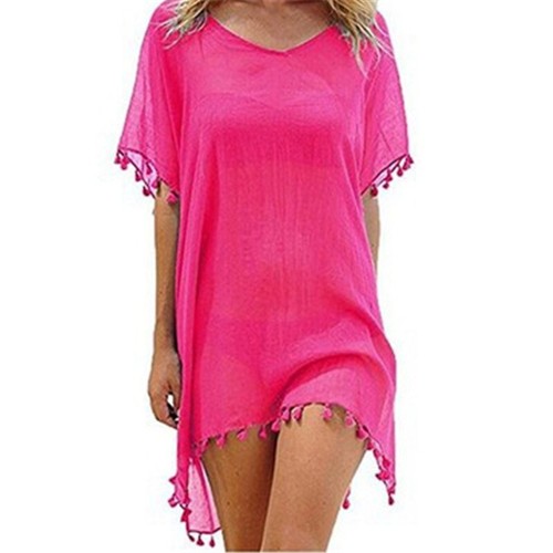 Costume da bagno donna copricostume chiffon nappa costume da bagno bikini spiaggia - Foto 4 di 26