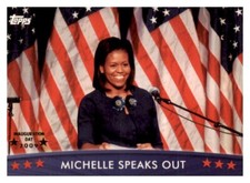 Barack Obama Gold Foil Inauguration Day 2008 Topps Card #52 Michelle Speaks Out