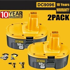 2 Pack 18 Volt 4.6AH Battery Replace Dewalt DC9096-2 DC9098 DC9099 DC9096 DW9096