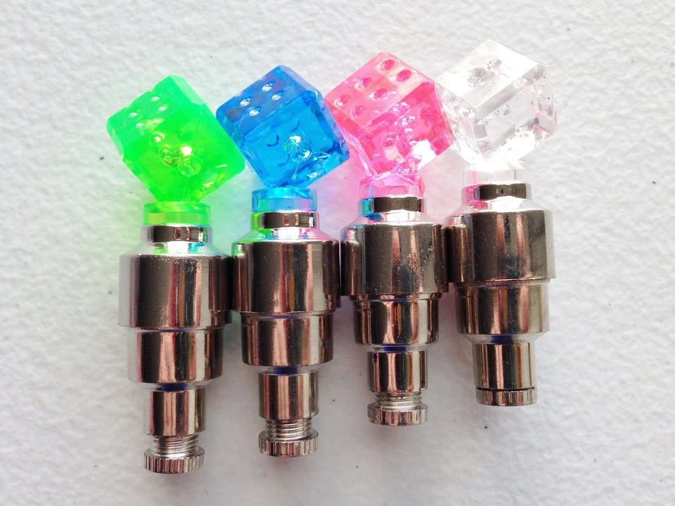 2 O 4 PIEZAS Vástago de Válvula Tapa LED para Bicicleta Bicicleta Coche Moto Rueda Neumático Luz Foto 3 de 4