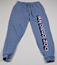 Vintage Sweatpants MV Sport San Diego Zoo Size S/M 90s Soft Blue Elastic Ankles