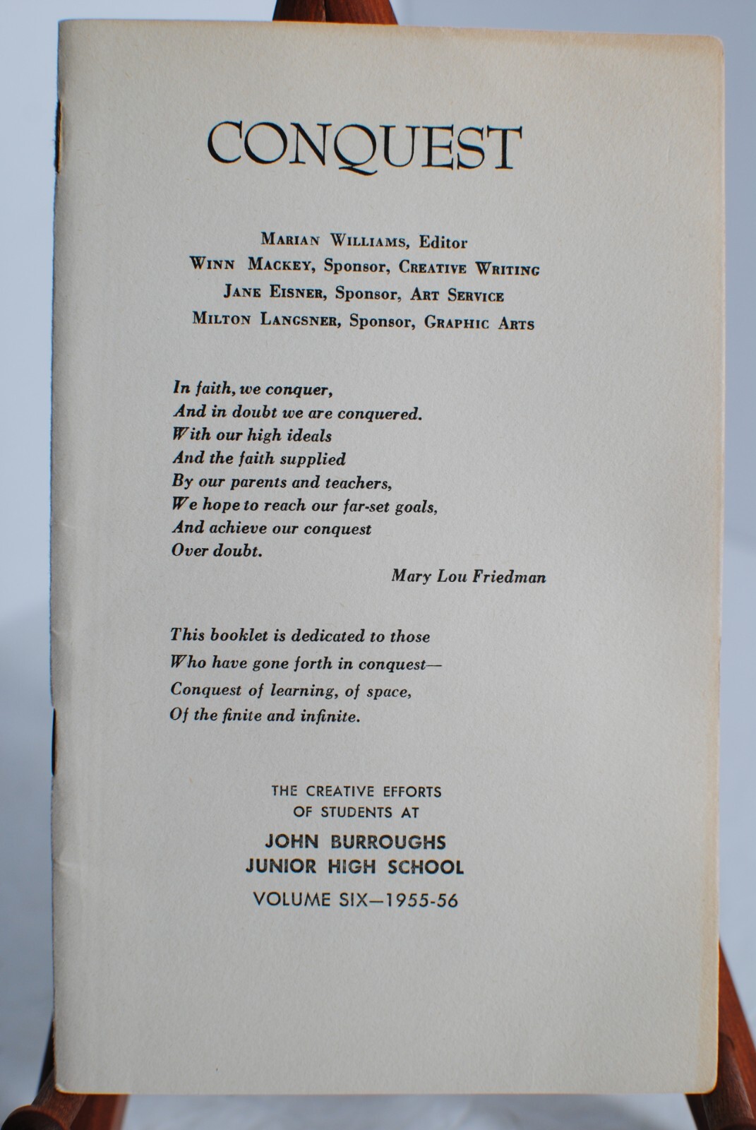 1956 John Burroughs Junior High School Collection Lot of 4