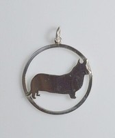 GroßEr SilberanhäNger Mit Der Silhouette Einer Corgi Cardigan Hunderasse Luce