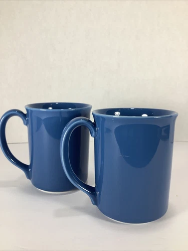 Set of 2~ Corning NY 8oz  Stoneware Coffee/Tea Mugs Cups~Blue