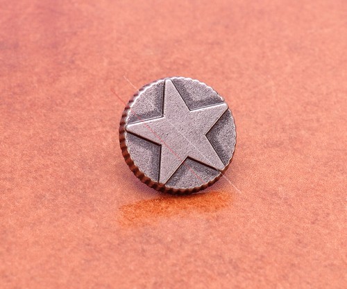30 piezas Conchos de remache de tachón de cuero estrella grabada para cinturón sombrero artesanal - Imagen 4 de 7